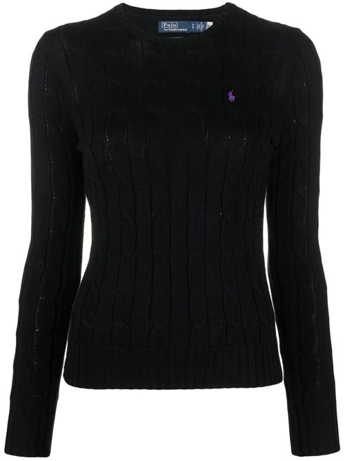 black cotton cable knit Polo Ralph Lauren | 211891640011